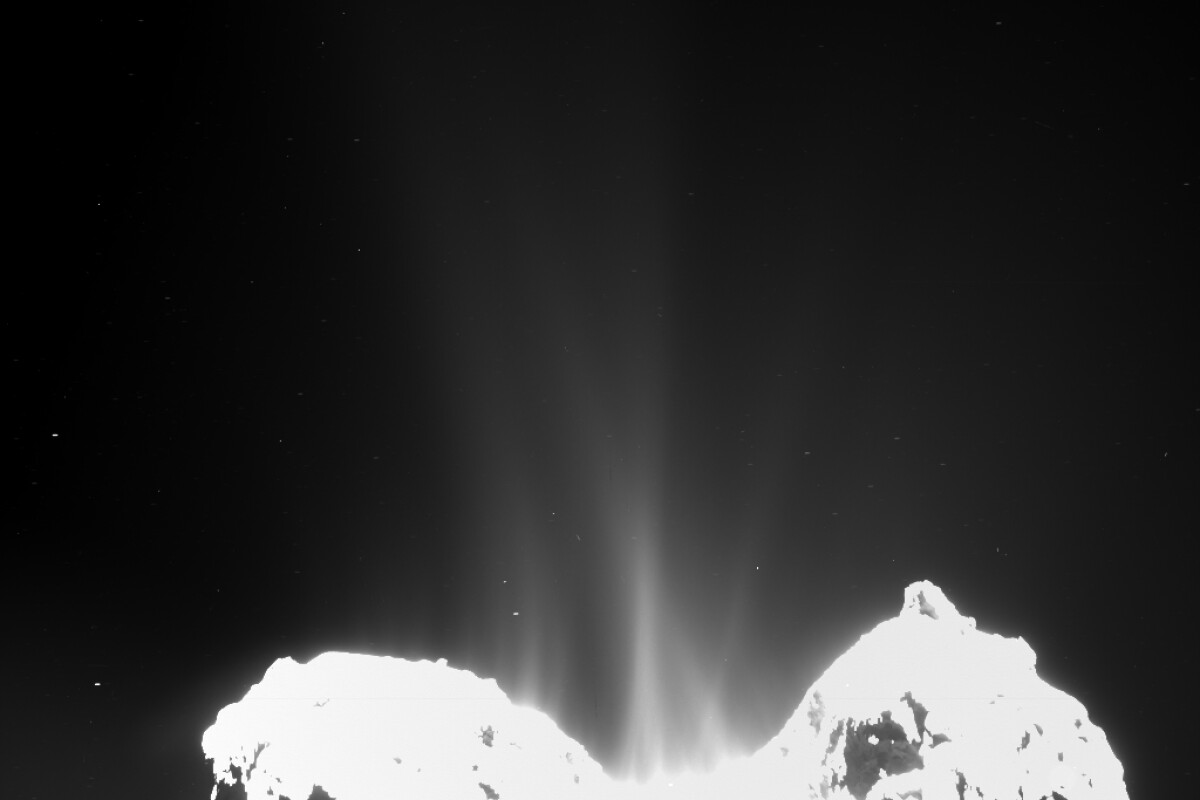 Chemicals outgassing from comet 67P/Churyumov–Gerasimenko