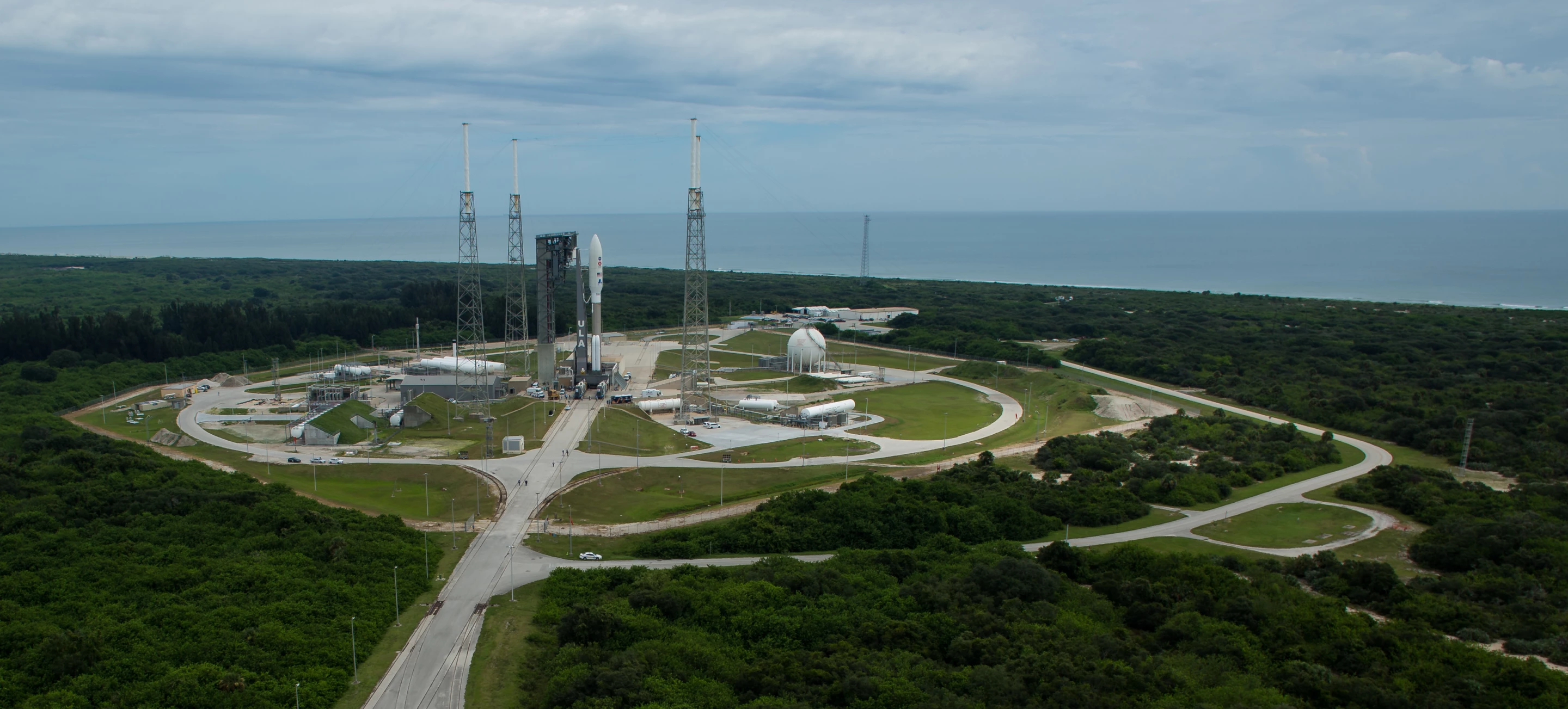 NASA’s Mars 2020 Perseverance rover on the launch pad at Space Launch Complex 41