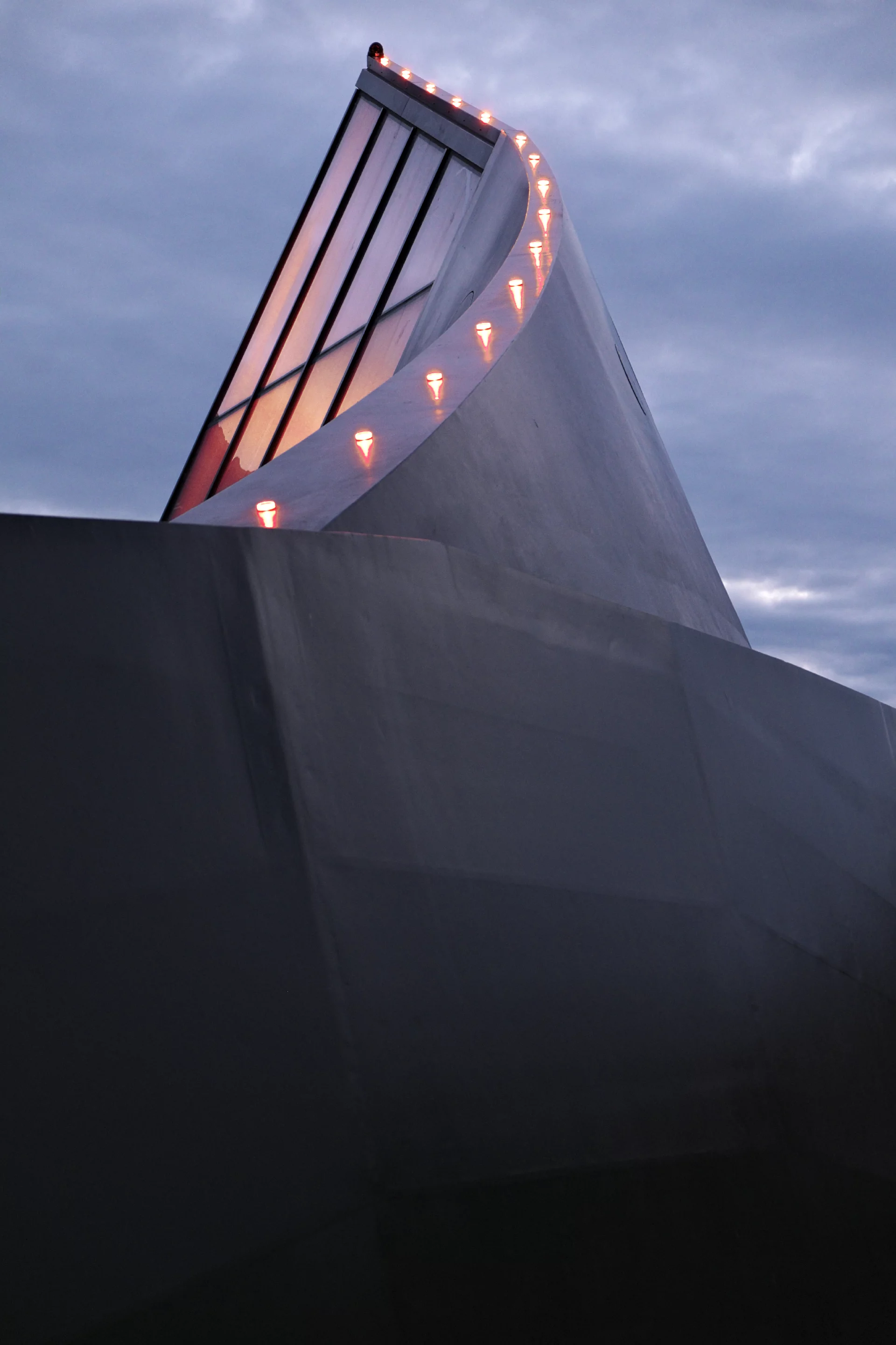 Lights define the footbridge's shape to onlookers at night (Photo: Timothy Soar)