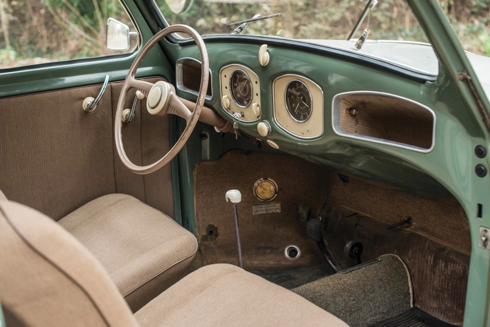 This highly original 1952 Volkswagen Beetle sold for $62,345 (€58,240) at RM-Sothebys' 2017 February Paris auction | Auction Link