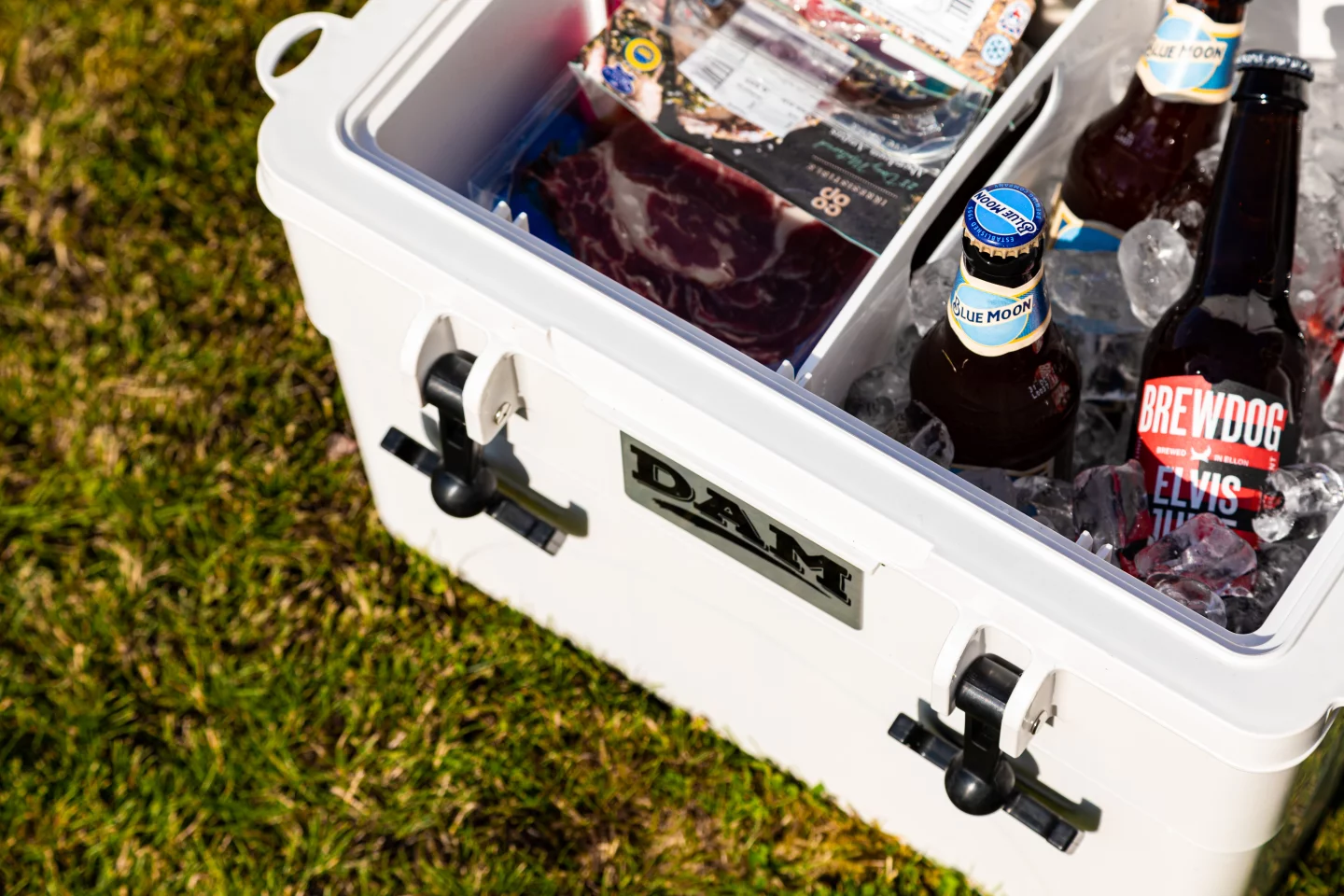 Meats on one side, beers on the other