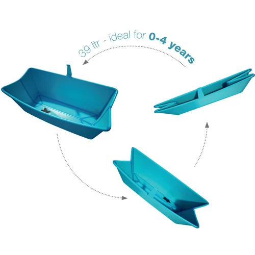 Flexi-bath folds up into a neat, flat package