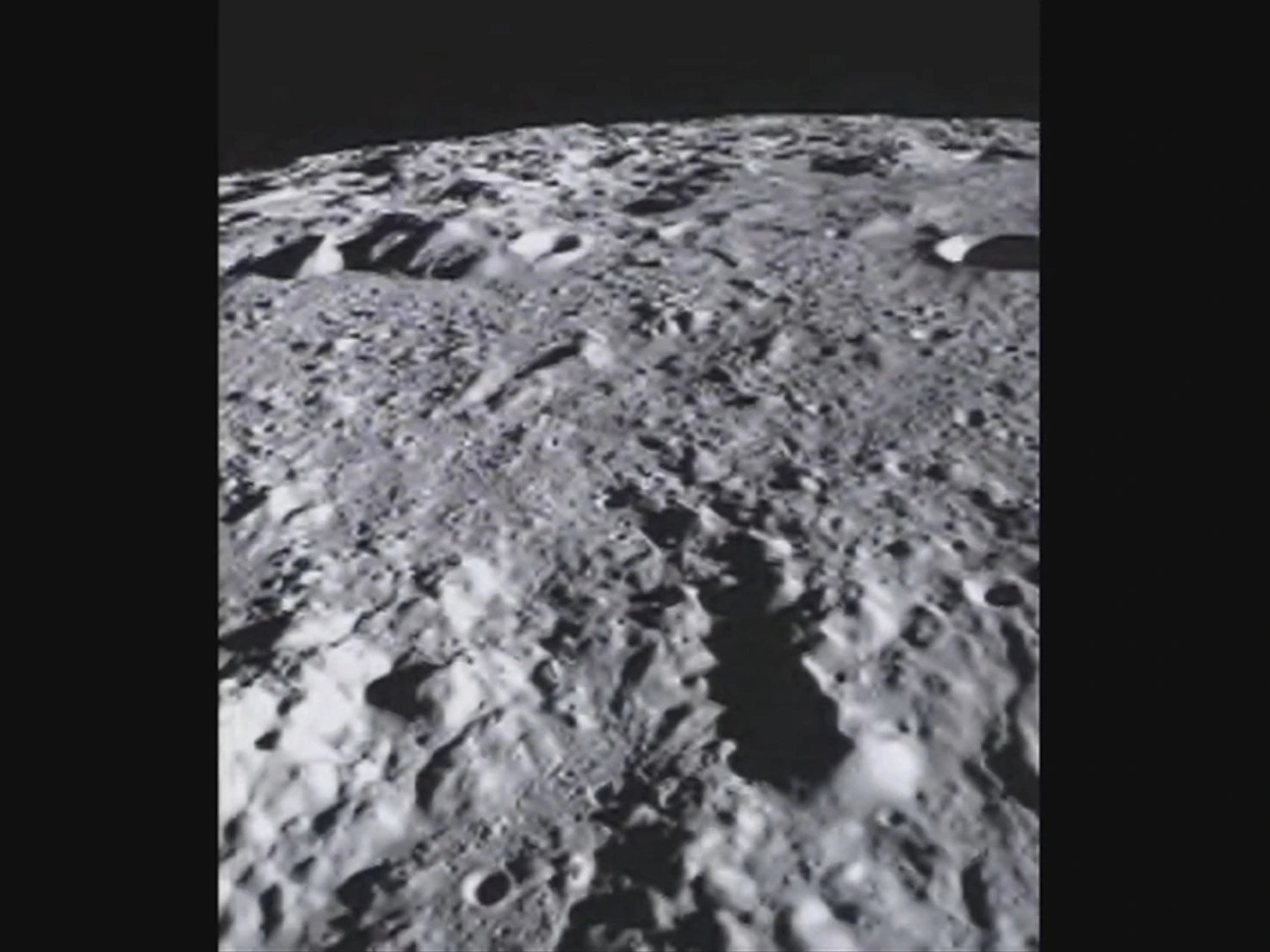 Mercator projection of lunar gravity map (Image: NASA/ARC/MIT)