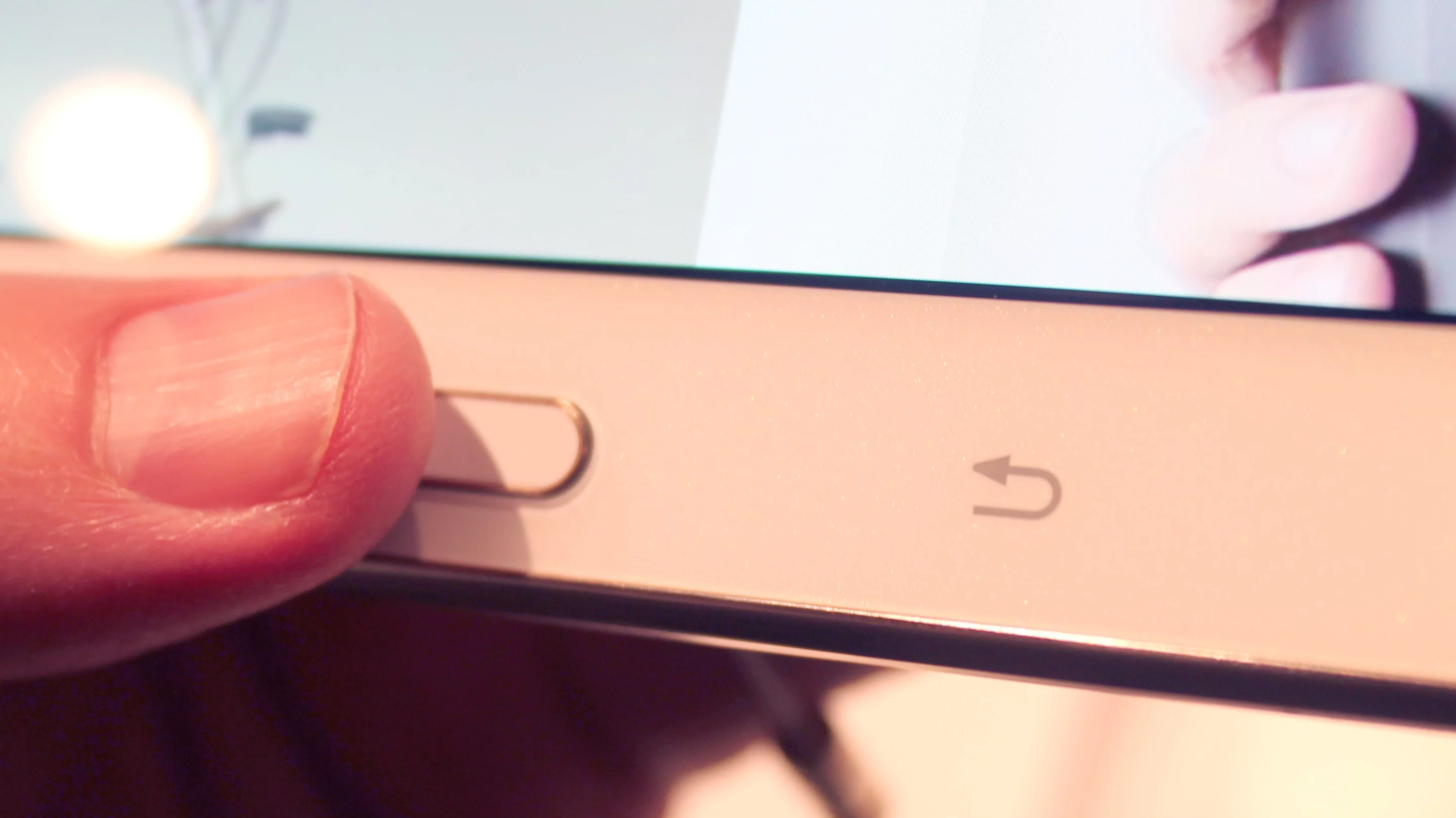 The Tab S has a fingerprint scanner in its home button, just like the Galaxy S5