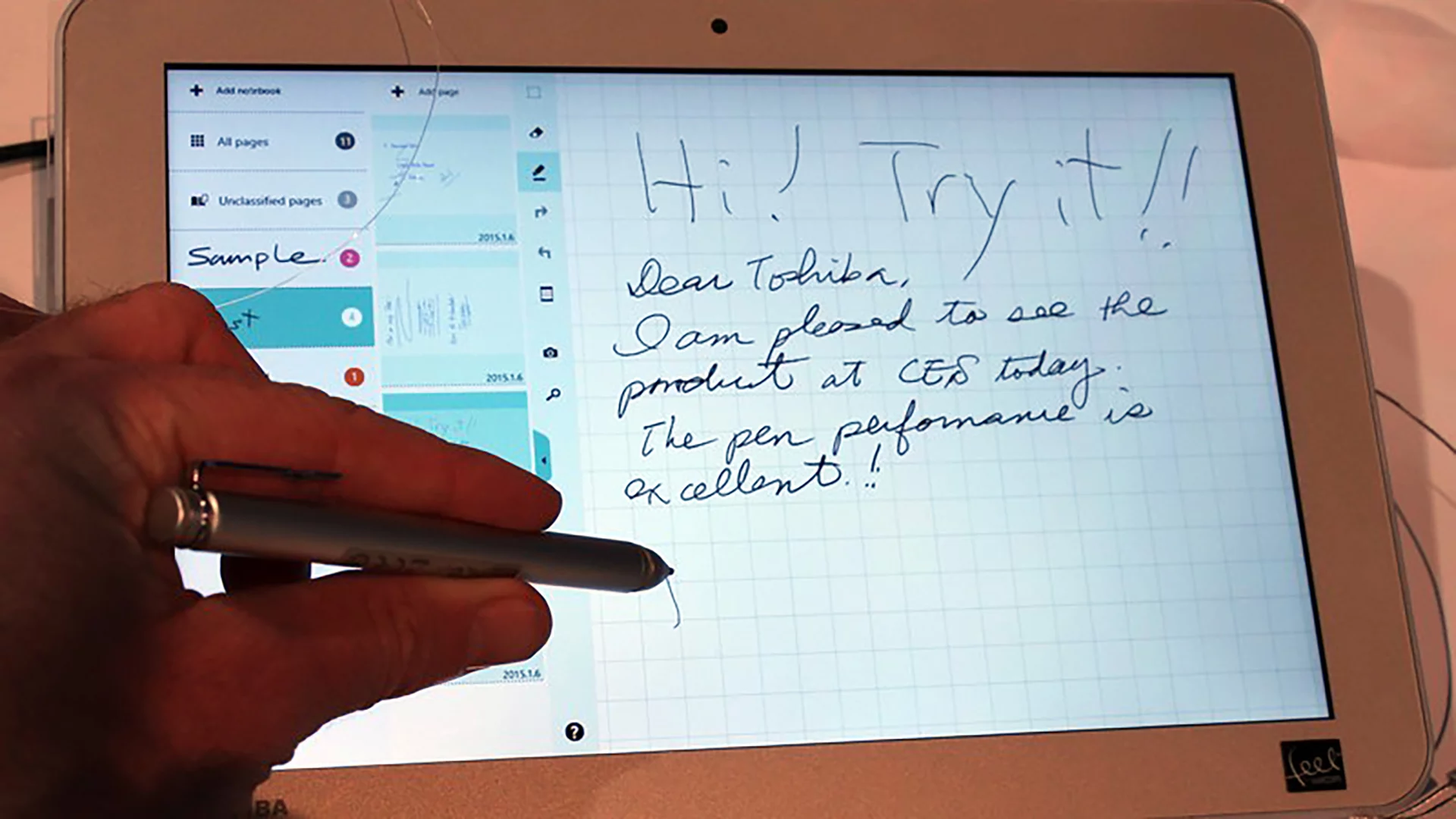 Gizmag went hands-on with the Encore 2 Write devices at CES 2015 (Photo: Eric Mack/Gizmag)