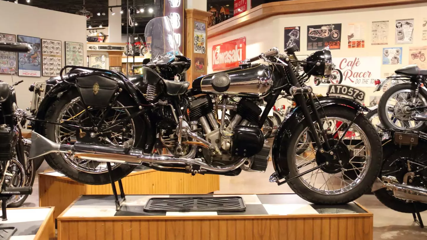 One of just 308 Brough Superior 11/50s made prior to WW2, the 11/50 was most frequently paired with a sidecar due to its muscular 1096cc J.A.P. flat-head V-Twin engine.