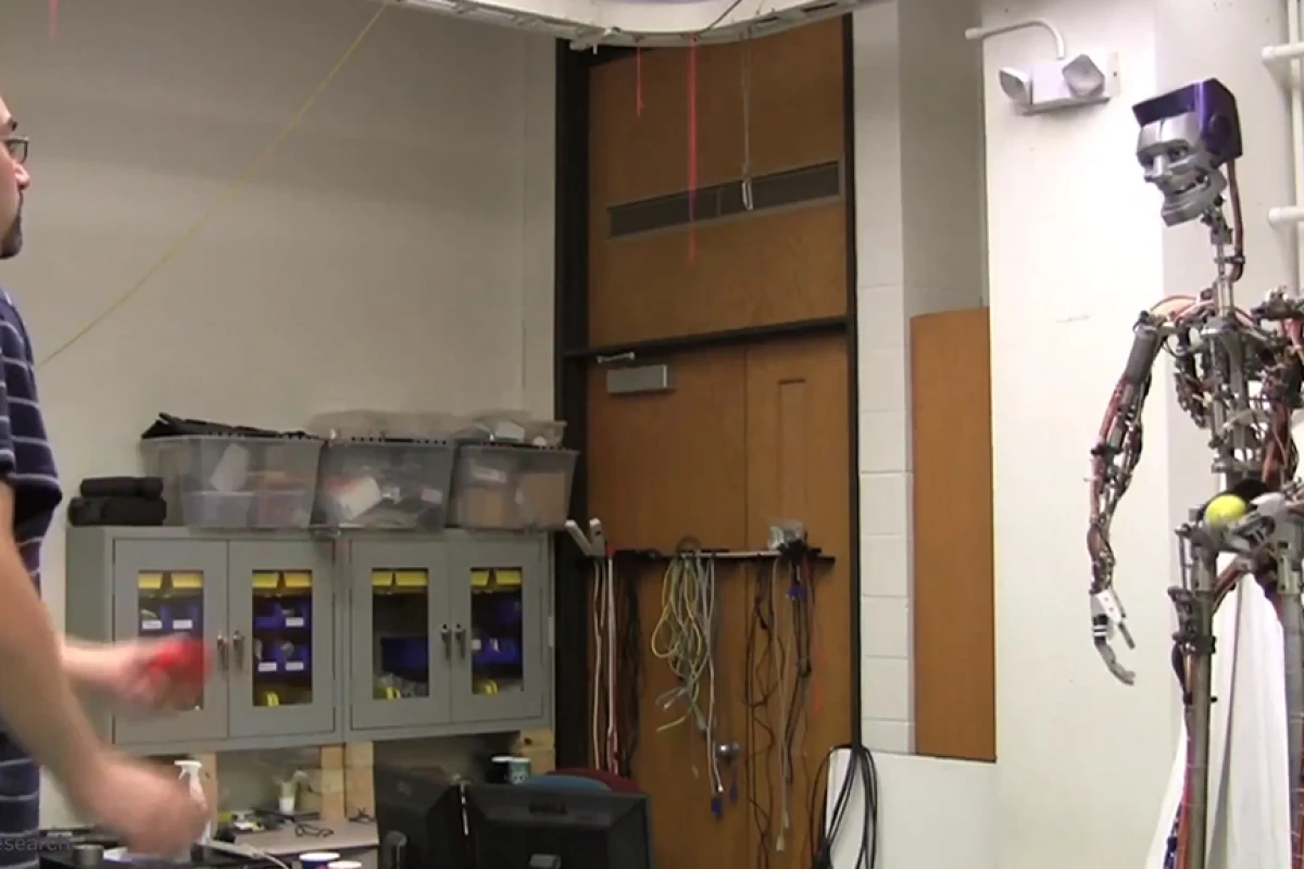 The robot created at Disney Research can play catch with a human partner