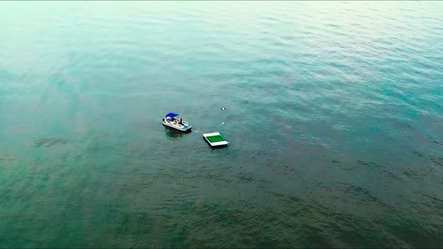 Medical samples carried autonomously by drone on a round trip between a medical camp on the New Jersey coast and a vessel around one km (0.62 mi) offshore