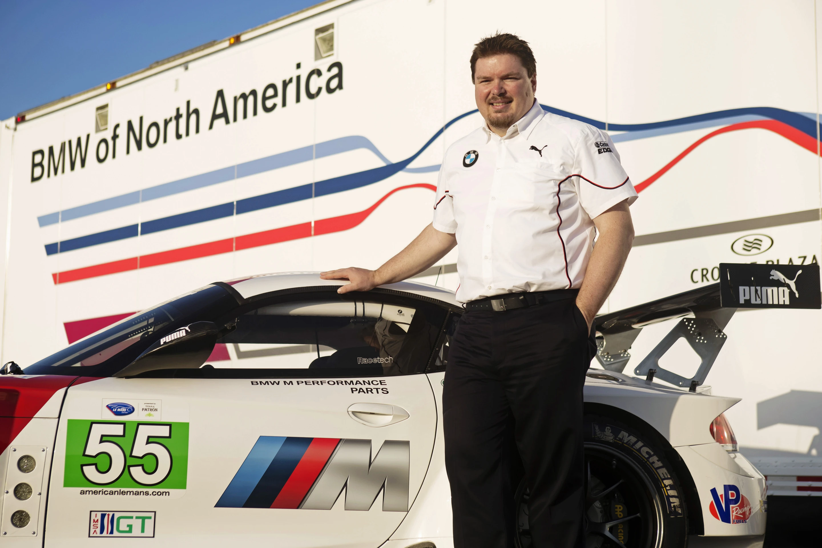 Gordon McDonell, BMW NA Motorsports manager, with the Z4