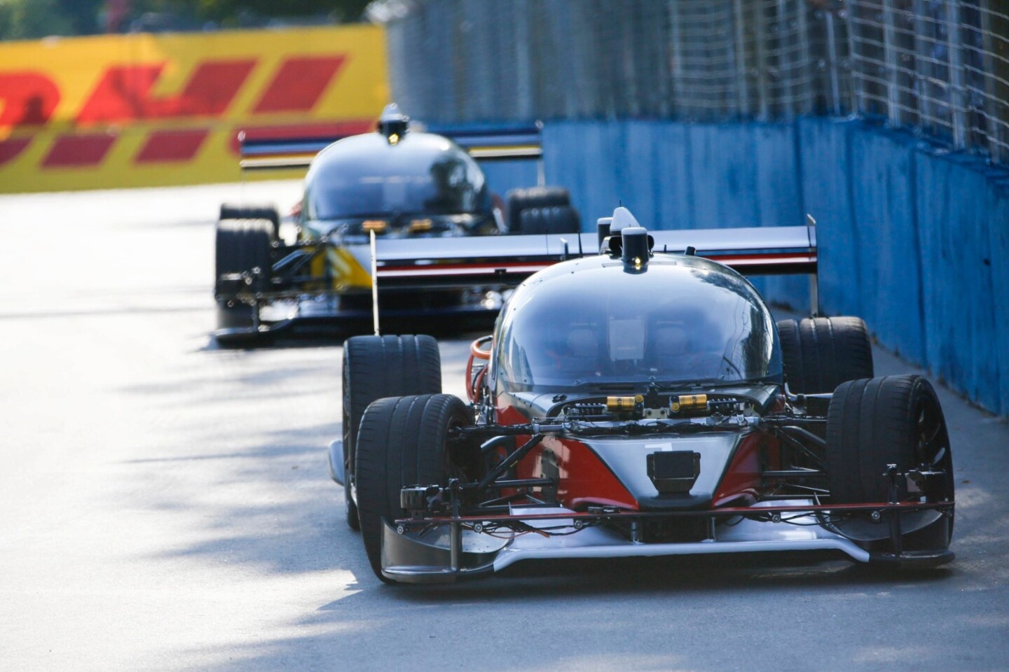 DevBot 1 out in front, closely followed by DevBot 2