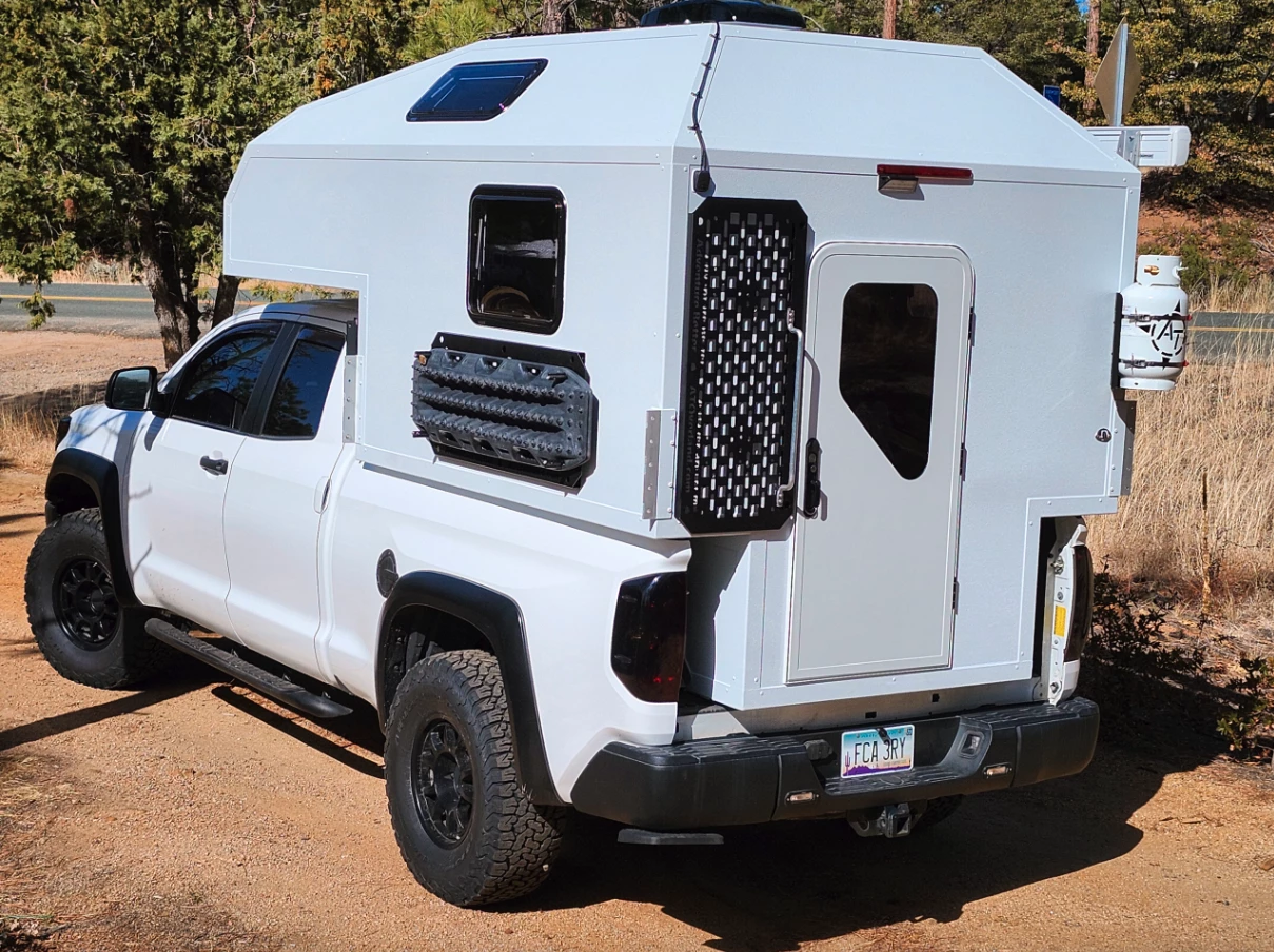 Shown here on a Toyota Tundra, the Aterra Slide-In is designed to fit the spectrum of American-market full-size pickup trucks from Ford, GMC, Nissan, Ram and Toyota