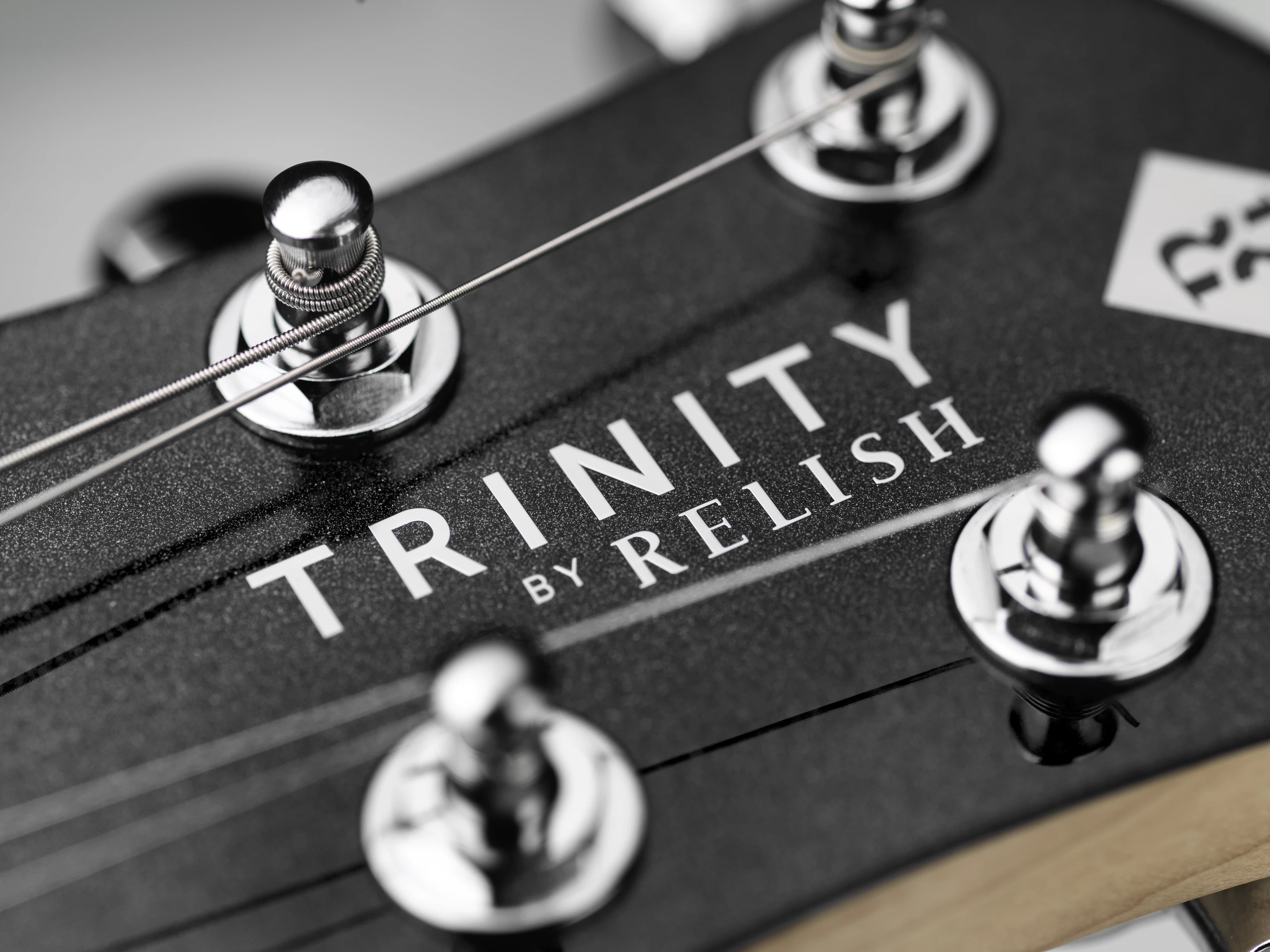Trinity by Relish solid-bodies guitars come in three metallic finishes