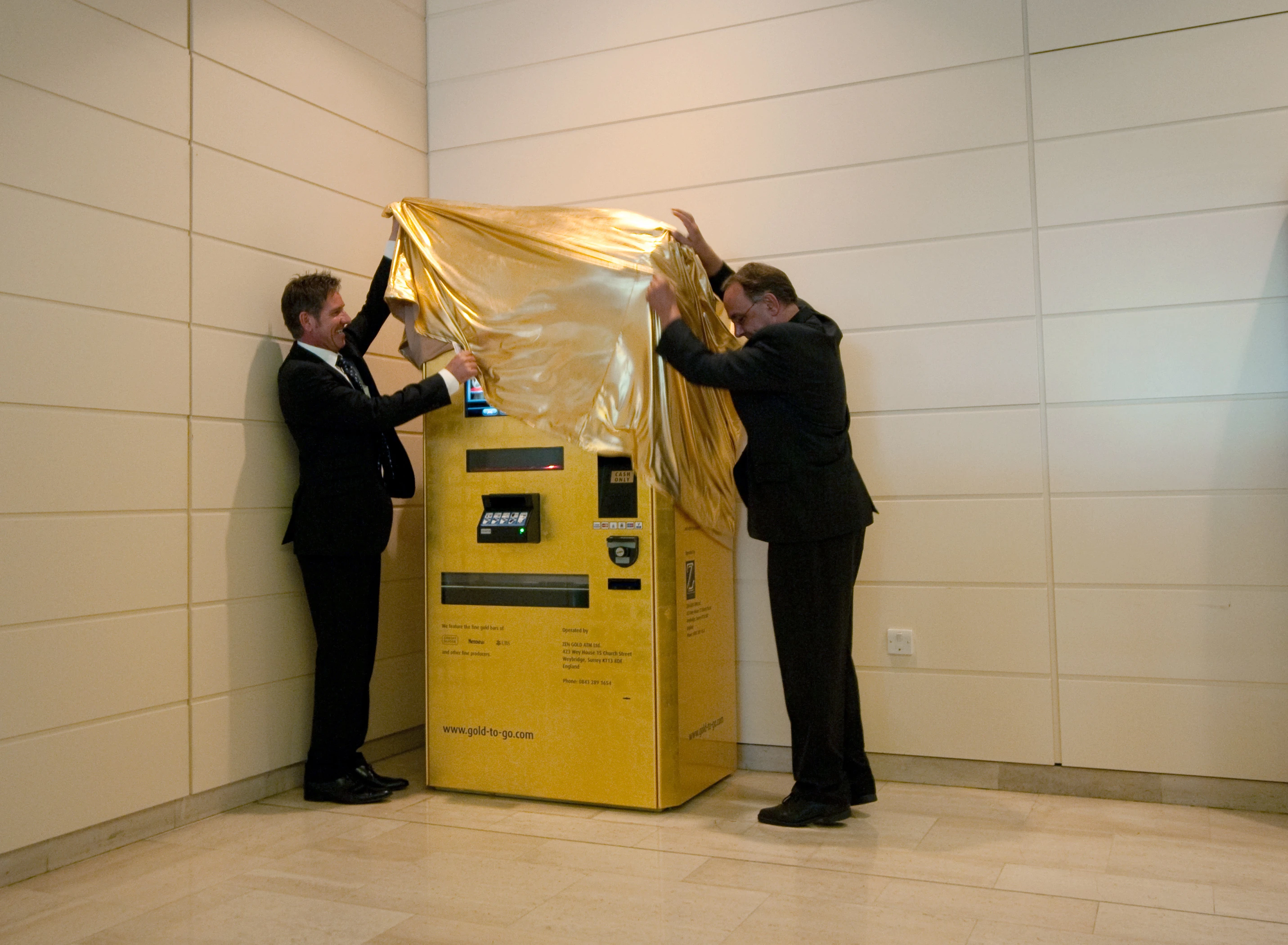 The launch of the latest Gold-to-go ATM at the Westfield Shopping Centre in London