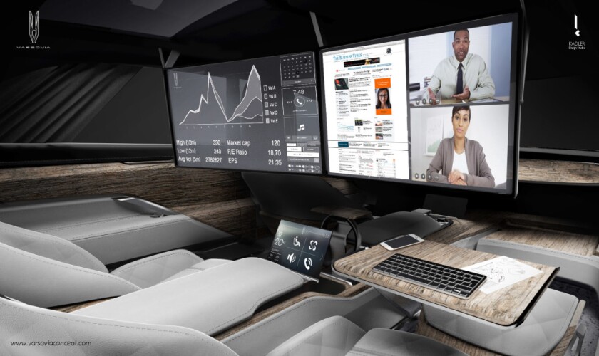The screens can be used for work, or as a giant movie screen