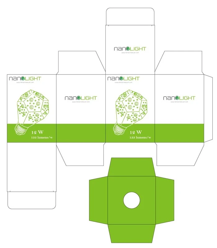 Packaging for the new 75 to 100-watt equivalent NanoLight LED bulbs (Image: NanoLight)