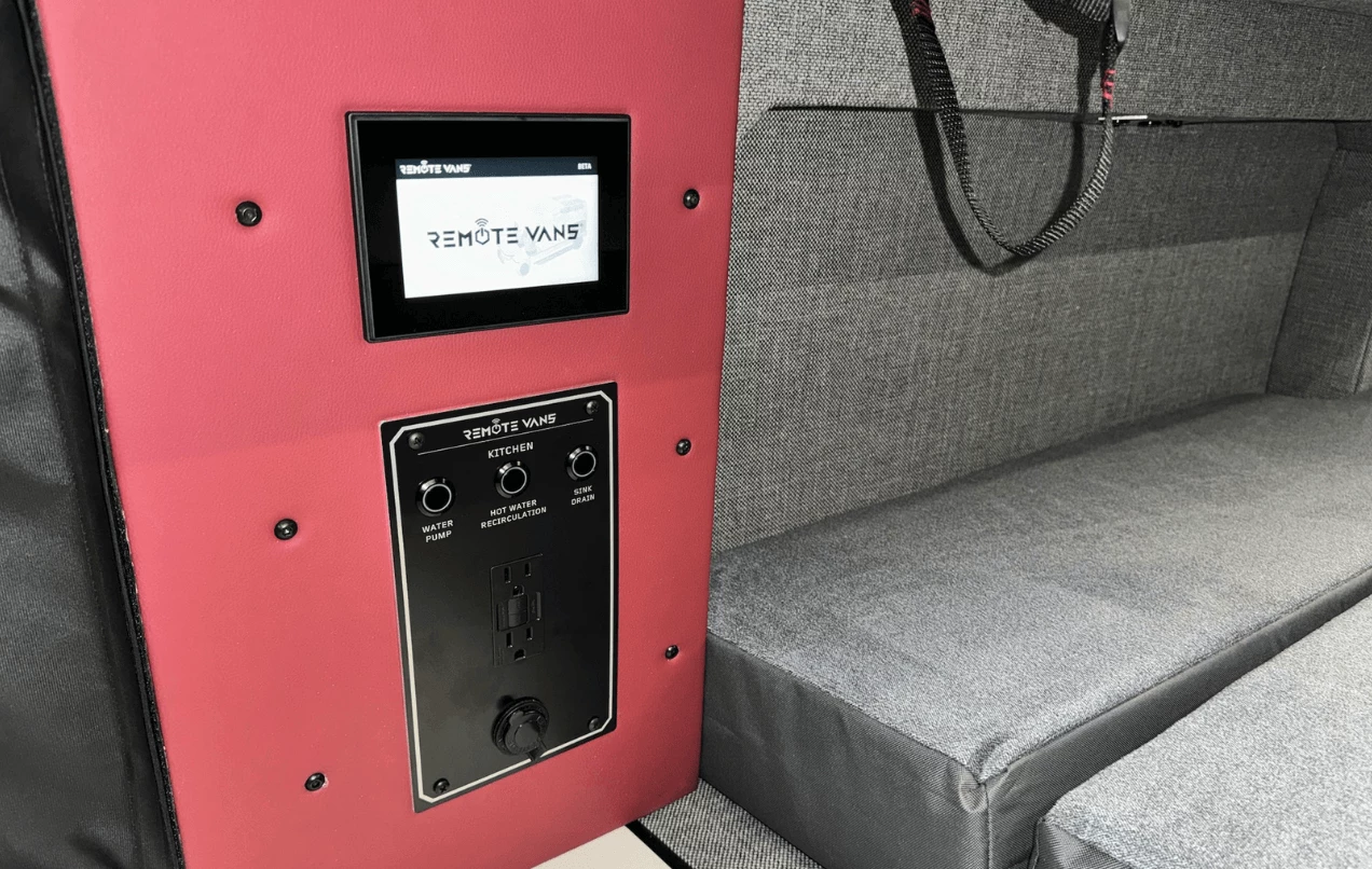 The second Pennyworth command touchscreen offers easy adjustment and control from the bed