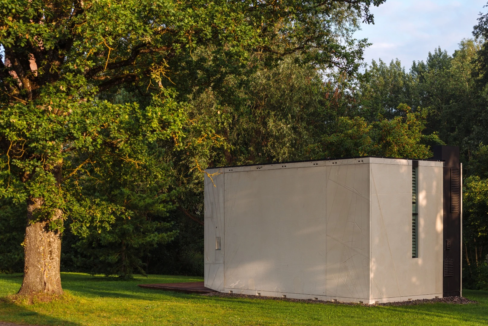 The Koda is built from concrete and ships in prefabricated sections, so can be assembled very quickly
