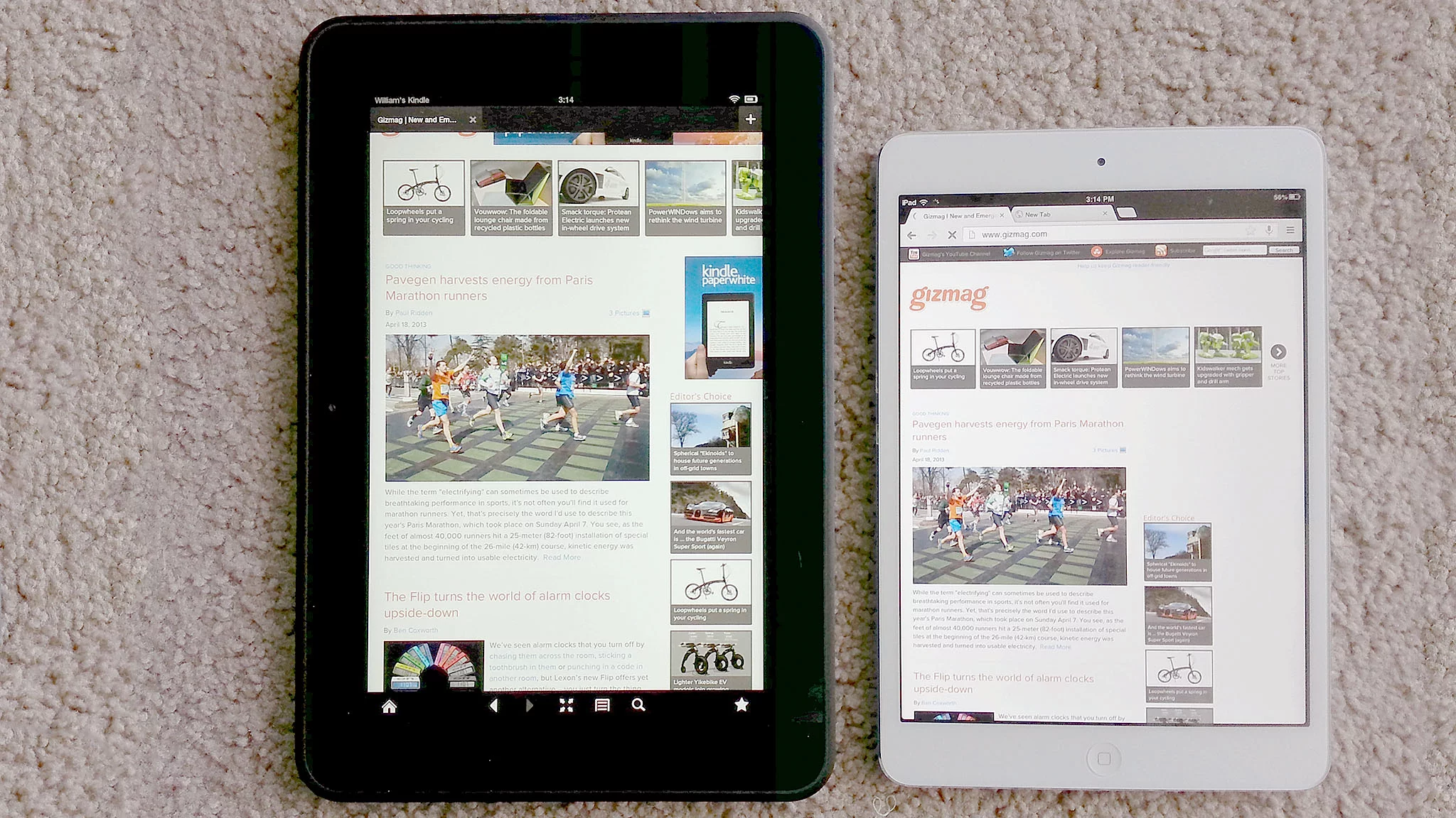Despite ringing up at US$60 less, the Fire 8.9 is much larger than the iPad mini