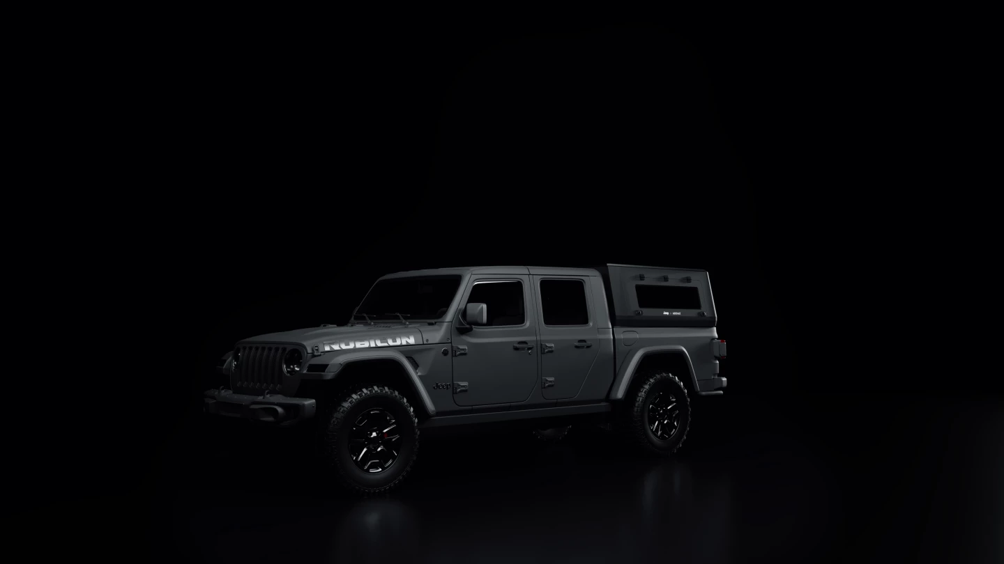 The new Jeep x Addax Gladiator overland camping system starts with a Leer-style shell