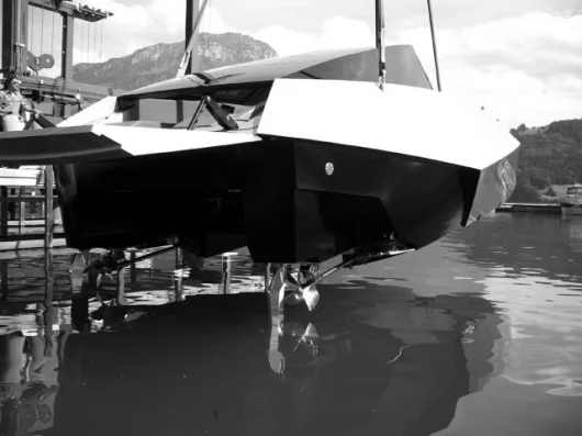 Code X's solar-hybrid luxury yacht