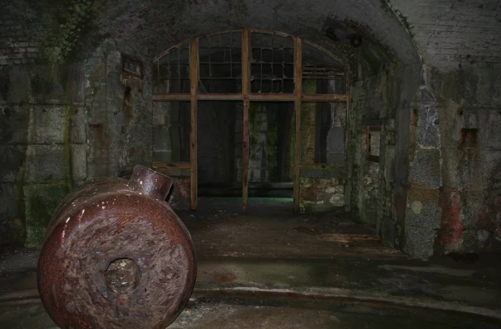 The circular fort looks dilapidated