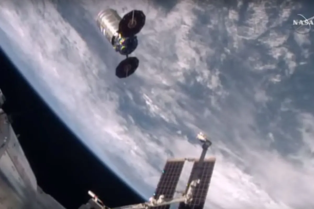 The S.S. Deke Slayton II disembarks from the ISS