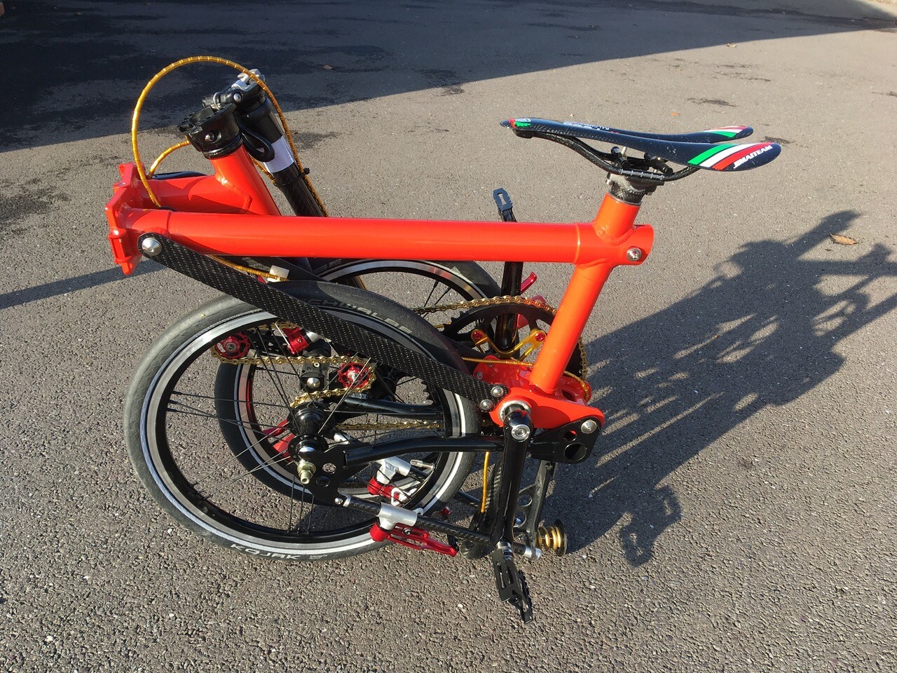 Derek Cranage's bike, all folded up