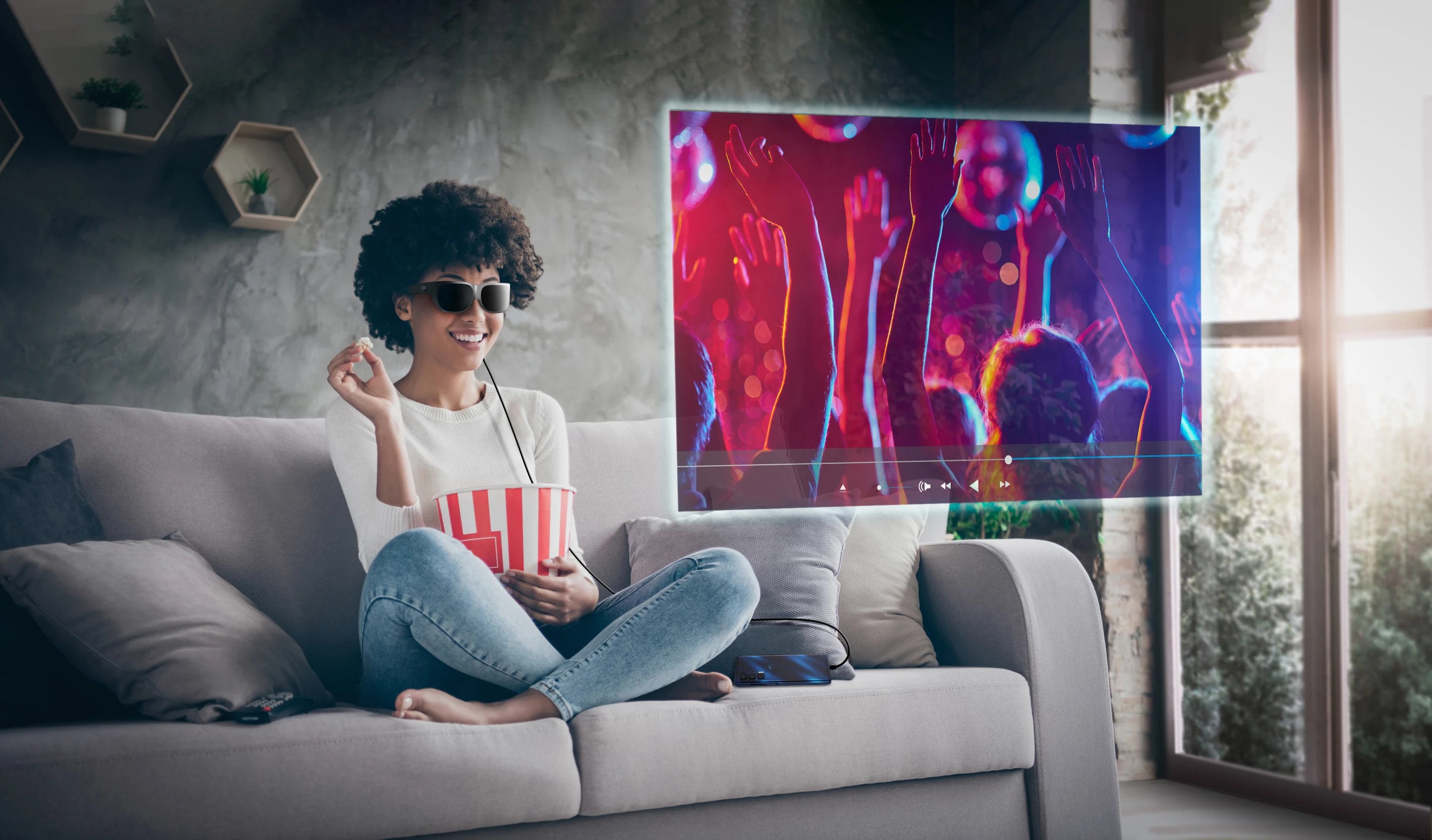 The Lenovo Glasses T1 create a personal big-screen experience