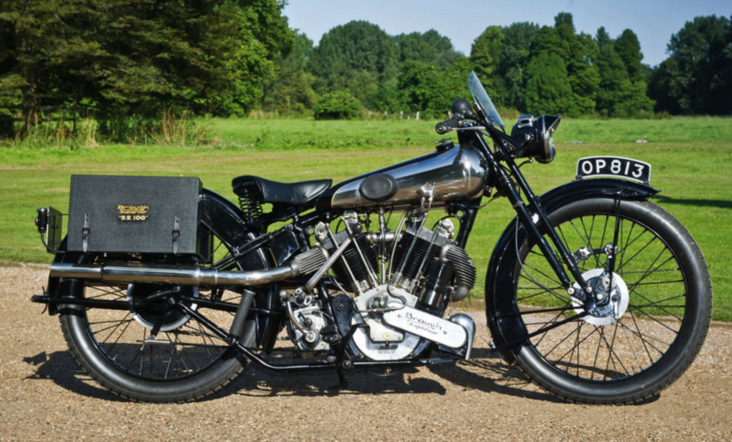 RM-Sotheby's sold a 1926 Brough Superior SS100 Alpine Grand Sports for US$452,234 (£280,800 in October, 2012).