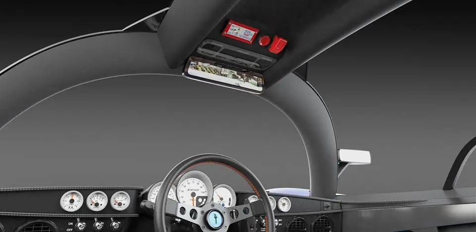 Rear view in the SCG 004S is via a camera display where a mirror would be