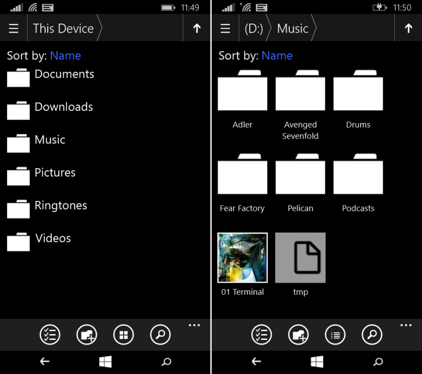 File Explorer lets you manage and arrange local files and folders