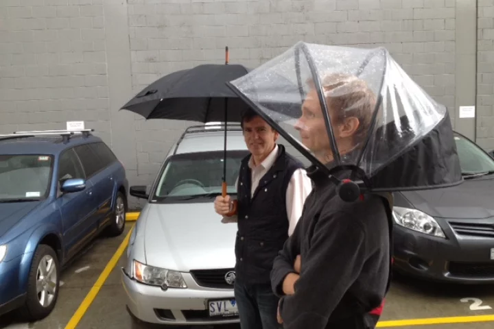 The Nubrella has been redesigned for better visibility and comfort