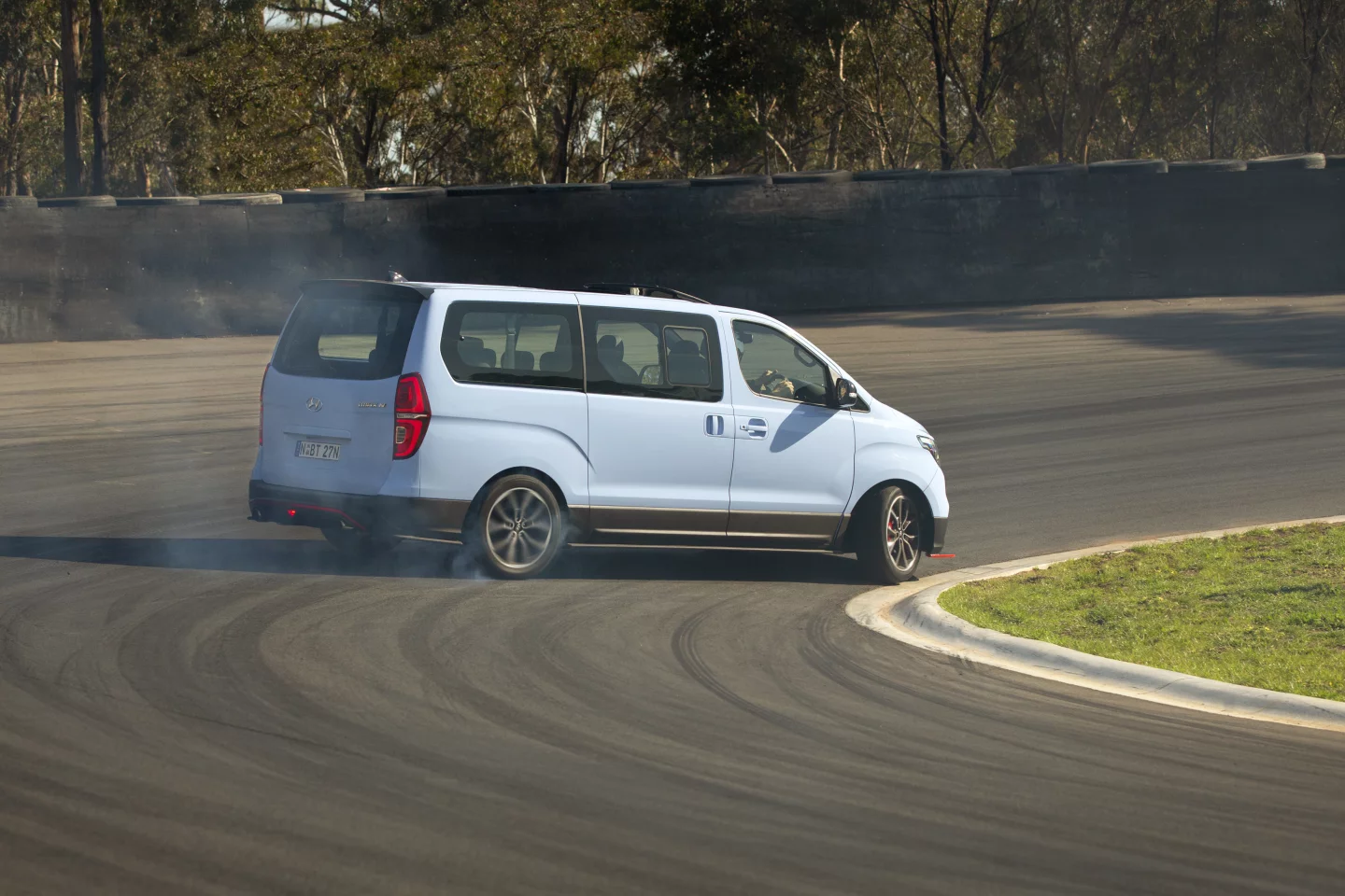 The iMax N Drift Bus, preparing to compete at this weekend's World Time Attack Challenge