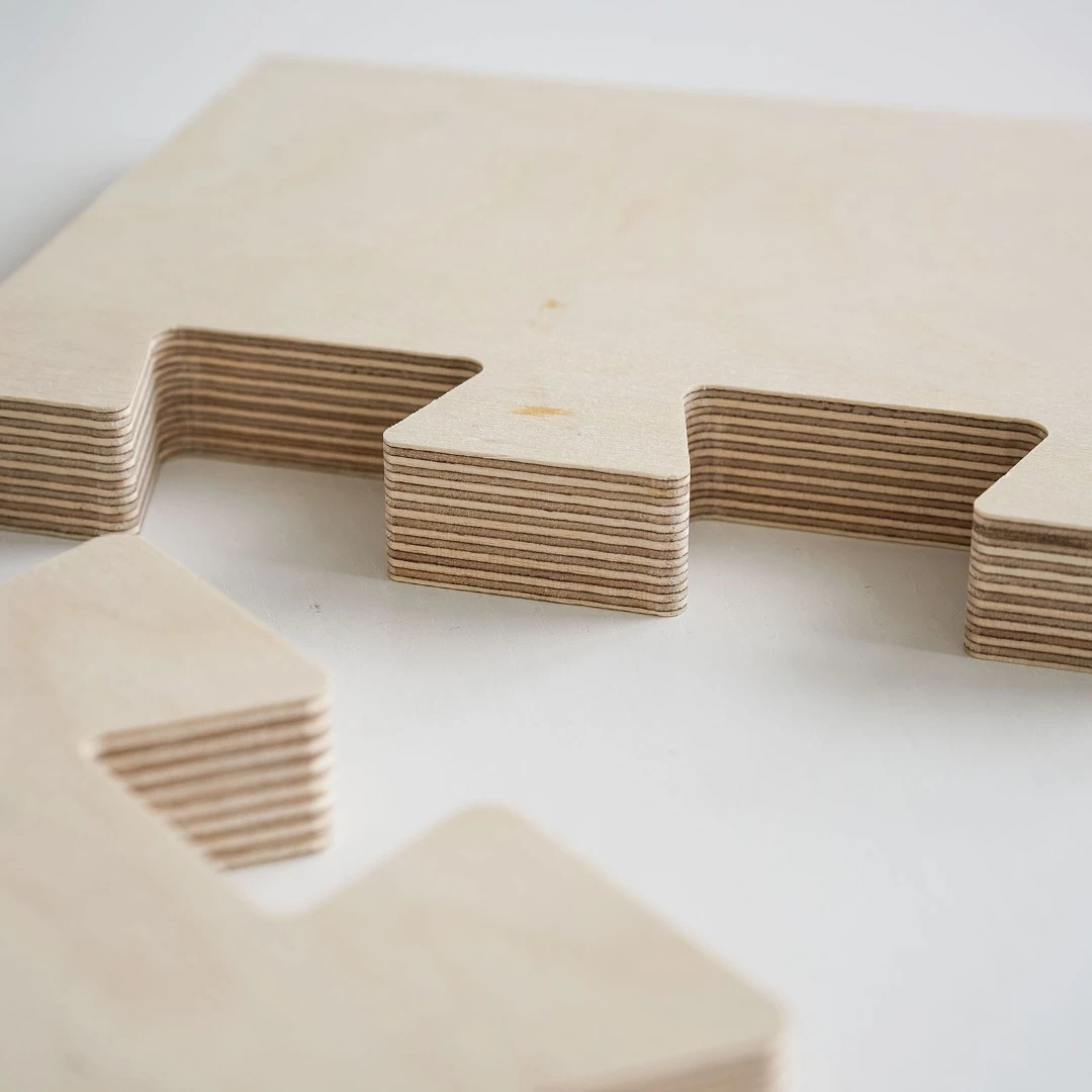 Arthur's Cave was built with CNC cut birch plywood