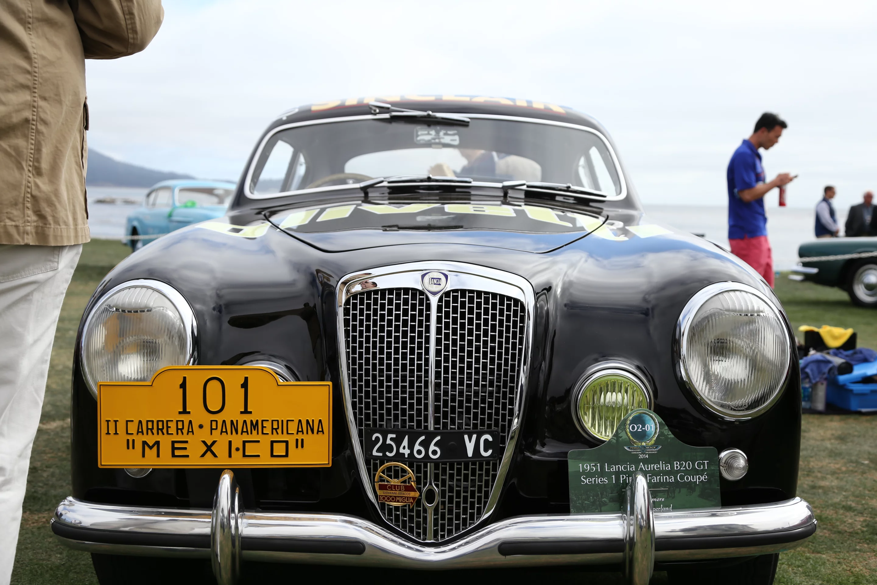 A highly decorated, stickered up 1951 Lancia Aurelia B20 GT Series 1 Pininfarina Coupe (Photo: Angus MacKenzie/Gizmag.com)