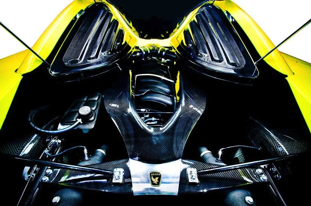 Arash affixes a carbon fiber intake system to the GM V8