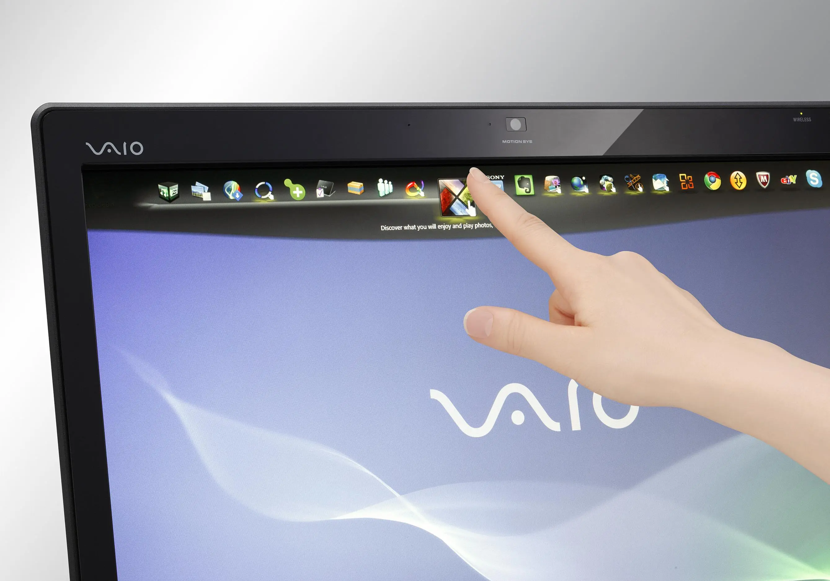 No doubt the first thing users will notice is the VAIO Gate bar across the top of the screen for easy access to programs and applications