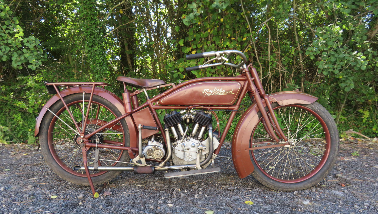 $30,250 (£23,000) represents good buying for the 101-year-old flathead Reading-Standard, one of the most powerful motorcycles of its day. Built in Reading, Pennsylvania for just 20 years, the company motto will no doubt resonate: 'No limit but The Law'. Auction Description