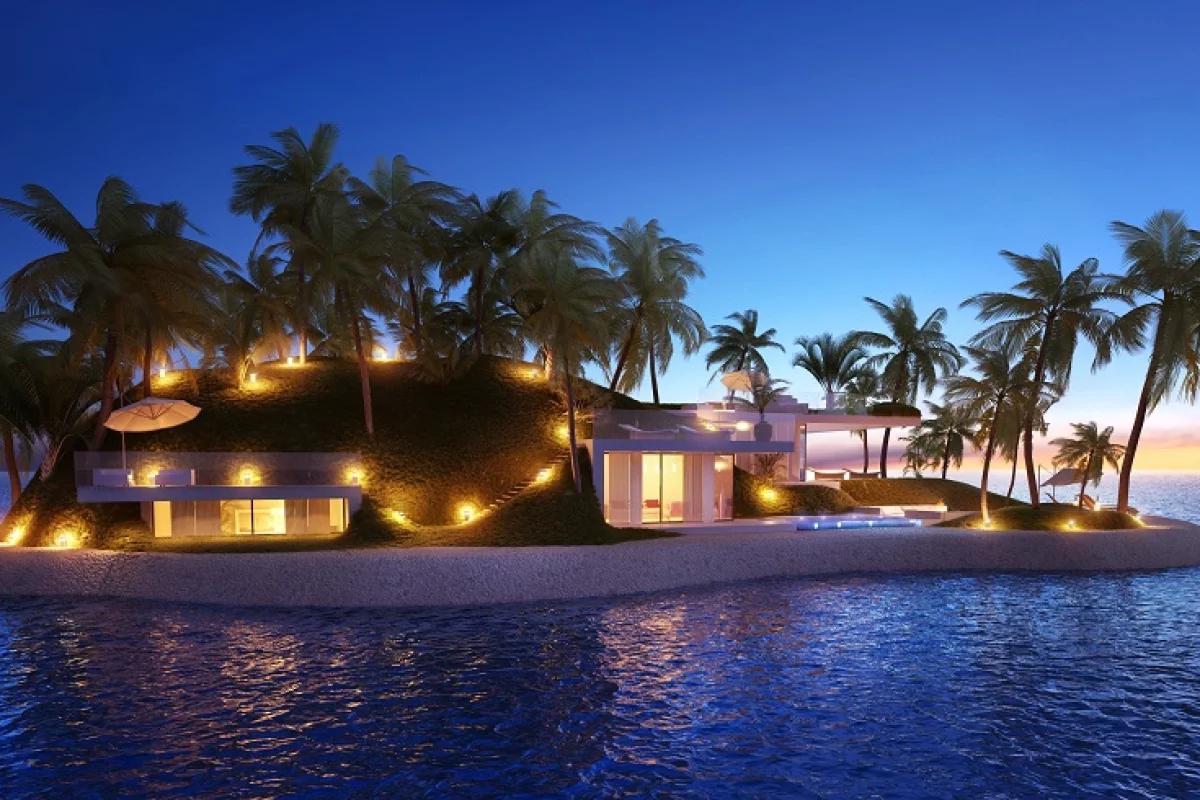 The new private islands each feature a garden, a pool and a beach, and can be tailored to meet the needs of the client