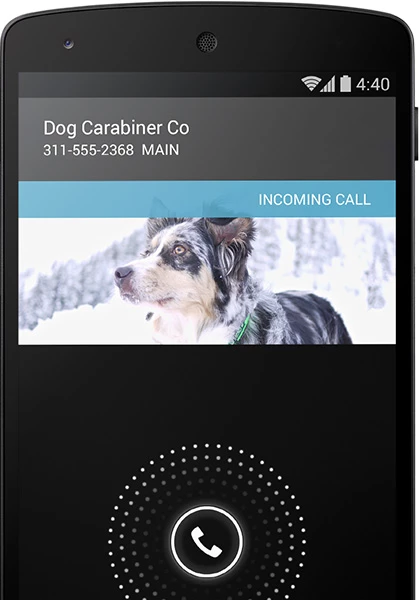 Caller ID is provided by Google Places