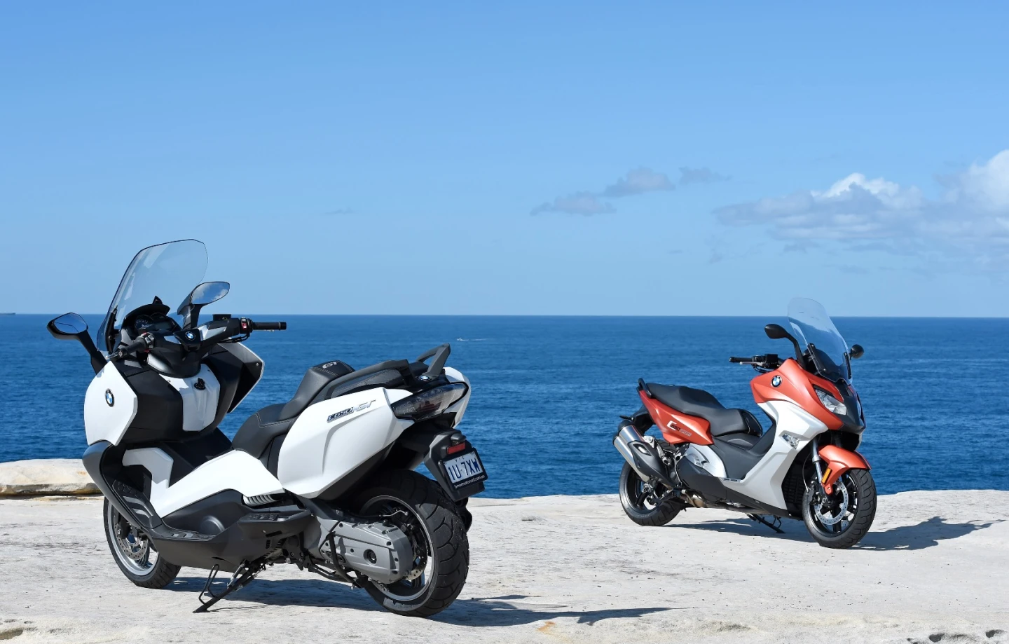 BMW's C650 Sport and GT: 15" wheels with Pirelli Diablo Scooter tyres offer excellent handling and grip