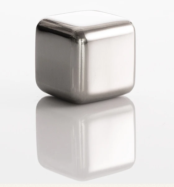 Each Booze Joulie takes the form of a stainless steel ice cube-shaped shell, inside of which is sealed "a proprietary blend of food-grade liquids"