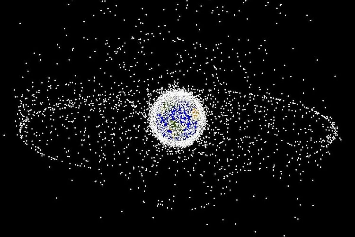 A rendering of the debris cloud surrounding the earth (Image: NASA)