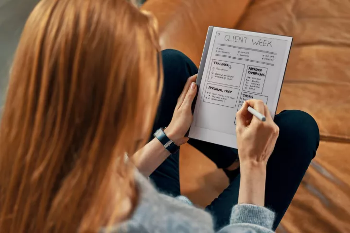 Where a tablet computer features a smooth surface, the reMarkable 2 offers paper-like friction