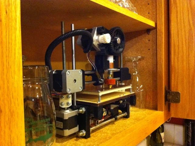 The Printrbot stores in any cabinet when not in use