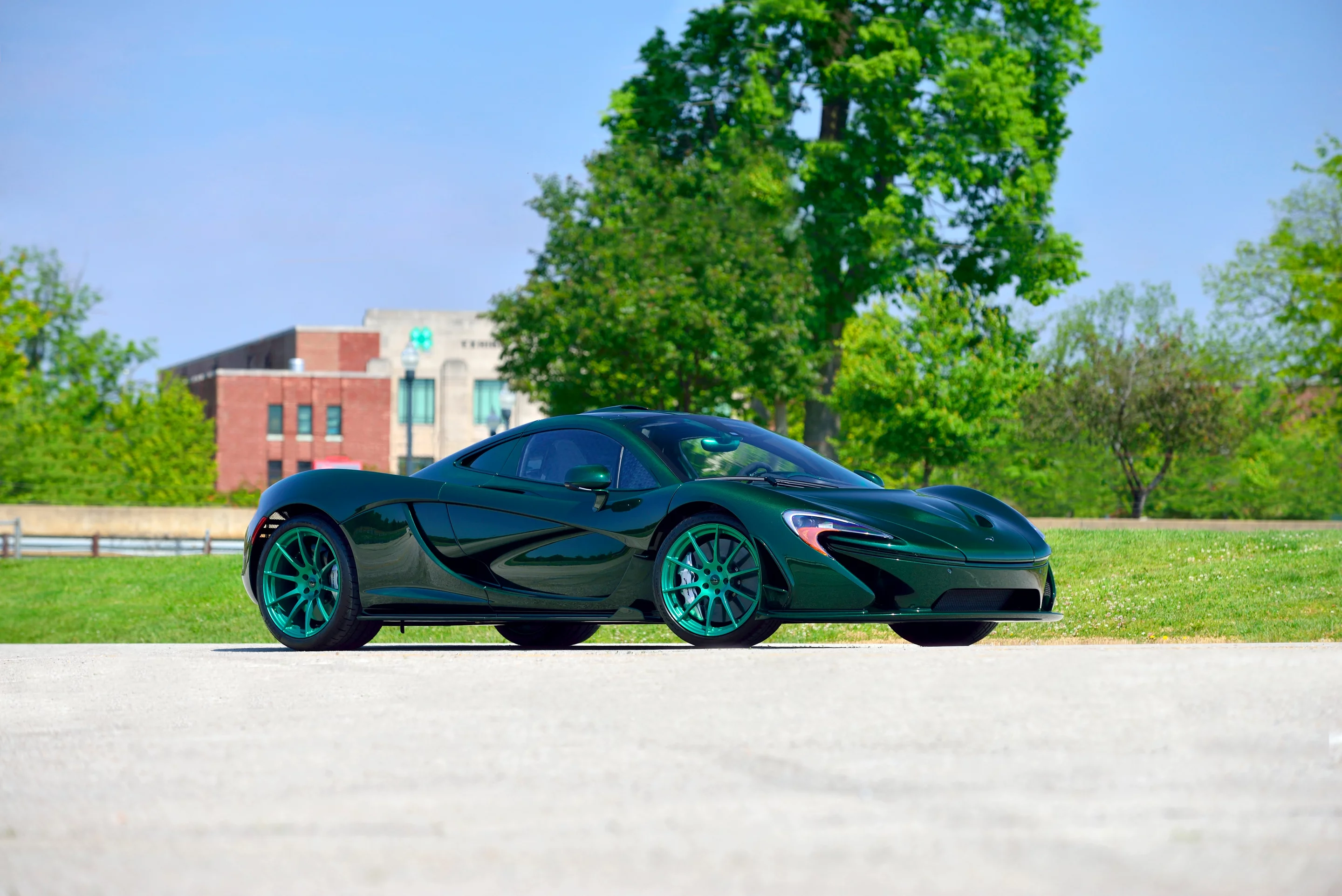 The original paintjob was actually naked carbon fiber, but the car was sent back to McLaren for this finish