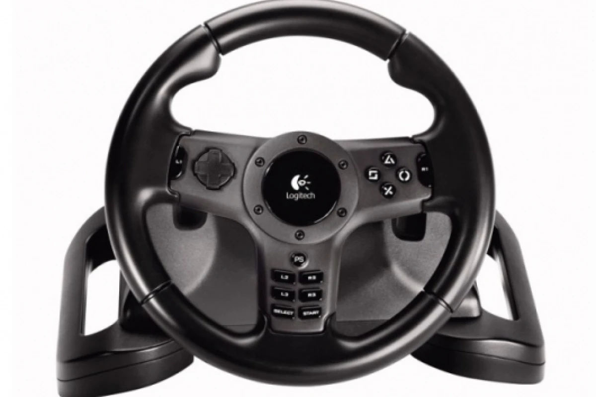 The Logitech Driving Force Wireless force feedback wheel