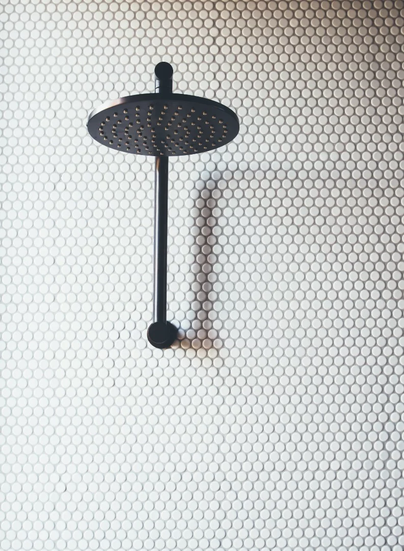 Closeup of Tinbeerwah House's shower