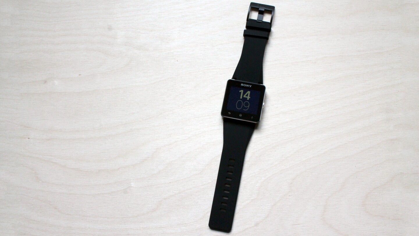 We thought the default silicone band on the SmartWatch 2 felt cheap