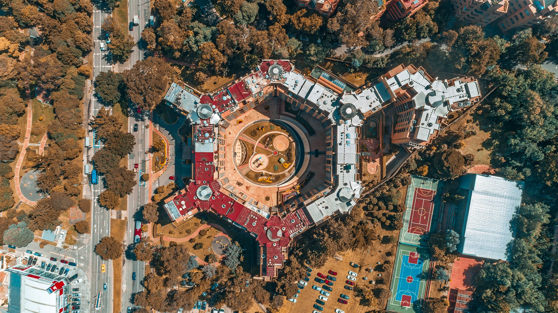 Volume 3 of an ongoing series called Aerial Facades from Camilo Monzón Navas in Colombia (Credit: MonzoonPhoto Behance CC BY-NC-ND 4.0)